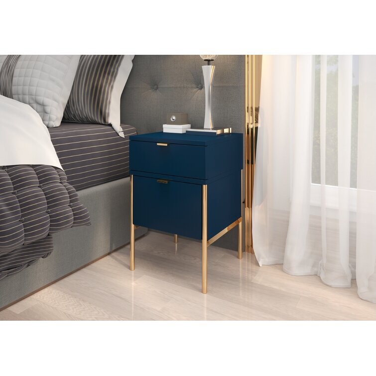 Navy store bedside locker